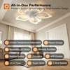 image:imageaddlon 27 Flower Low Profile Ceiling Fans with Lights and Remote White  Flush Mount Fandelier RemoteBluetooth App Control 30006000K Dimmable LED Timer Memory Bedroom Kitchen Living roomWhite  Flower