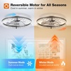 image:imageaddlon 27 Flower Low Profile Ceiling Fans with Lights and Remote White  Flush Mount Fandelier RemoteBluetooth App Control 30006000K Dimmable LED Timer Memory Bedroom Kitchen Living roomBlack  Crystal