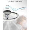 image:imageaddlon 27 Flower Low Profile Ceiling Fans with Lights and Remote White  Flush Mount Fandelier RemoteBluetooth App Control 30006000K Dimmable LED Timer Memory Bedroom Kitchen Living roomBlack  Starry