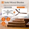image:imageaddlon 52 Inch Flush Mount Ceiling Fans with Lights and Remote Control  Low Profile solide wood 3CCT dimmable light quiet reversible DC motor 6 speeds bedrooms living rooms covered patiosDownrod with Light
