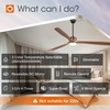 image:imageaddlon 52 Inch Flush Mount Ceiling Fans with Lights and Remote Control  Low Profile solide wood 3CCT dimmable light quiet reversible DC motor 6 speeds bedrooms living rooms covered patiosDownrod with Light