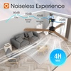 image:imageaddlon 52 Inch Flush Mount Ceiling Fans with Lights and Remote Control  Low Profile solide wood 3CCT dimmable light quiet reversible DC motor 6 speeds bedrooms living rooms covered patiosDownrod with Light