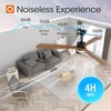 image:imageaddlon 52 Inch Flush Mount Ceiling Fans with Lights and Remote Control  Low Profile solide wood 3CCT dimmable light quiet reversible DC motor 6 speeds bedrooms living rooms covered patiosDownrod with Light