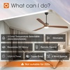 image:imageaddlon 52 Inch Flush Mount Ceiling Fans with Lights and Remote Control  Low Profile solide wood 3CCT dimmable light quiet reversible DC motor 6 speeds bedrooms living rooms covered patiosDownrod with Light