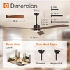 image:imageaddlon 52 Inch Flush Mount Ceiling Fans with Lights and Remote Control  Low Profile solide wood 3CCT dimmable light quiet reversible DC motor 6 speeds bedrooms living rooms covered patiosDownrod with Light