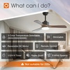 image:imageaddlon 52 Inch Flush Mount Ceiling Fans with Lights and Remote Control  Low Profile solide wood 3CCT dimmable light quiet reversible DC motor 6 speeds bedrooms living rooms covered patiosDownrod with Light