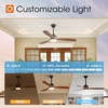 image:imageaddlon 52 Inch Flush Mount Ceiling Fans with Lights and Remote Control  Low Profile solide wood 3CCT dimmable light quiet reversible DC motor 6 speeds bedrooms living rooms covered patiosDownrod with Light