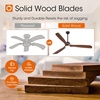 image:imageaddlon 52 Inch Flush Mount Ceiling Fans with Lights and Remote Control  Low Profile solide wood 3CCT dimmable light quiet reversible DC motor 6 speeds bedrooms living rooms covered patiosDownrod with Light