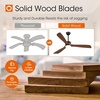 image:imageaddlon 52 Inch Flush Mount Ceiling Fans with Lights and Remote Control  Low Profile solide wood 3CCT dimmable light quiet reversible DC motor 6 speeds bedrooms living rooms covered patiosDownrod with Light