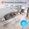 image:imageaddlon 52 Inch Flush Mount Ceiling Fans with Lights and Remote Control  Low Profile solide wood 3CCT dimmable light quiet reversible DC motor 6 speeds bedrooms living rooms covered patiosFlush Mount with Light