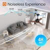 image:imageaddlon 52 Inch Flush Mount Ceiling Fans with Lights and Remote Control  Low Profile solide wood 3CCT dimmable light quiet reversible DC motor 6 speeds bedrooms living rooms covered patiosDownrod with Light