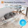 image:imageaddlon 52 Inch Flush Mount Ceiling Fans with Lights and Remote Control  Low Profile solide wood 3CCT dimmable light quiet reversible DC motor 6 speeds bedrooms living rooms covered patiosDownrod with Light