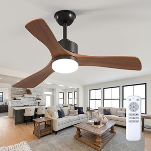 image:imageaddlon 52 Inch Flush Mount Ceiling Fans with Lights and Remote Control  Low Profile solide wood 3CCT dimmable light quiet reversible DC motor 6 speeds bedrooms living rooms covered patiosDownrod with Light